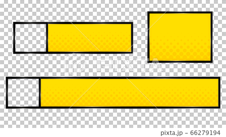 ストリートポップなテロップベース・黄色・アイコン枠付き 66279194