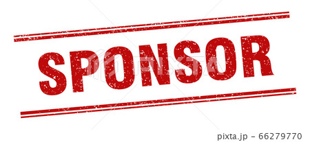 sponsor stamp. sponsor label. square grunge sign 66279770