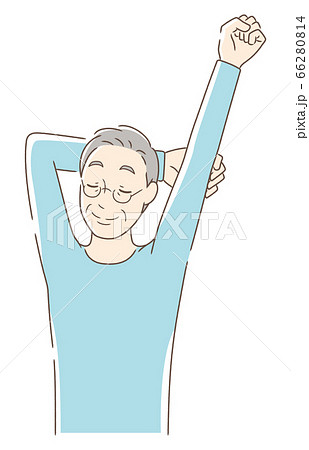 ストレッチする男性 66280814