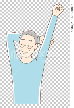 ストレッチする男性 66280814