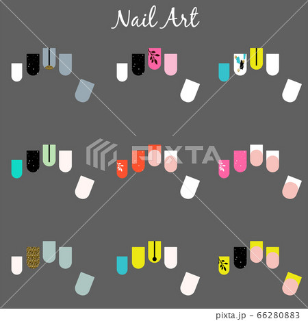 Nail designs vector templates. 66280883