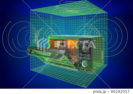 Combination Oven Microwave Visualization 3d Cadのイラスト素材 6657