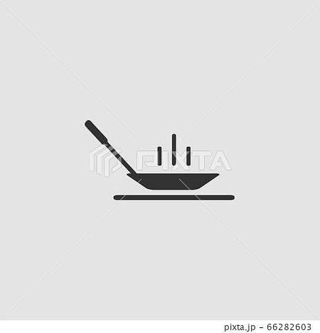 Frying pan icon flat. 66282603