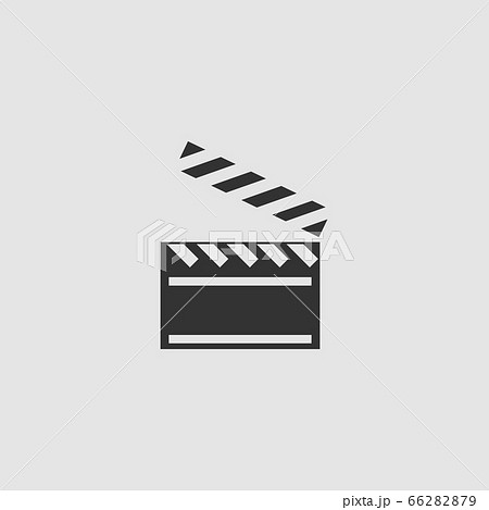 Clapper board icon flat. 66282879
