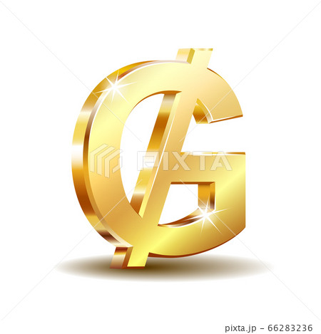 Paraguayan guarani currency symbol, gold money sign 66283236