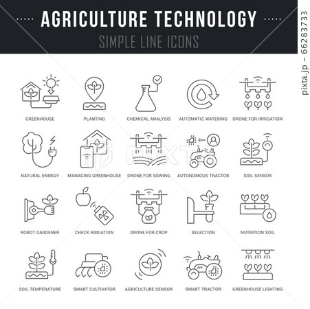 Set Vector Line Icons of Agriculture Technology 66283733