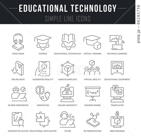 Set Vector Line Icons of Educational Technology Set Vector Line Icons of Educational Technology 66283756