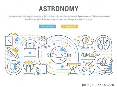 Vector Banner of the Astronomy. 66283776