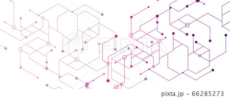 Vector connect lines and dots. Banner template for technology. 66285273