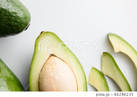 Avocado on a white background. Minimum concept Avocado on a white background. Minimum concept 66286235