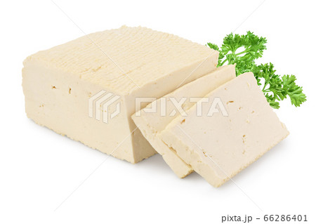 tofu cheese isolated on white background with clipping path and full depth of field, tofu cheese isolated on white background with clipping path and full depth of field, 66286401