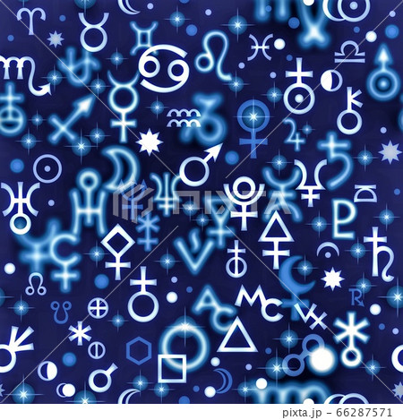 Astrological hieroglyphic signs, Mystic... - Stock Illustration [66287571]  - PIXTA