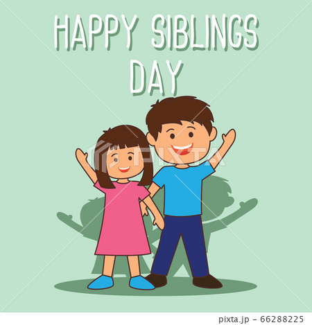 happy sibling's day concept. vector illustration 66288225