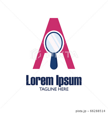 beautician logo with A alphabet and text space for your slogan 66288514