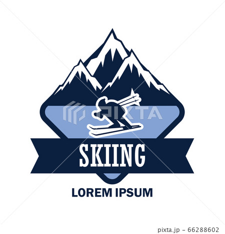 skiing logo with text space for your slogan skiing logo with text space for your slogan 66288602