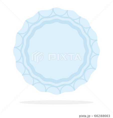 Round plate with a pattern flat icon vector isolated. 66288663
