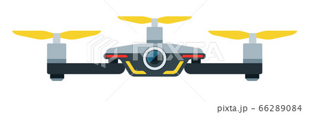 Quadrocopter With Camera Drone vector icon flat isolated. 66289084
