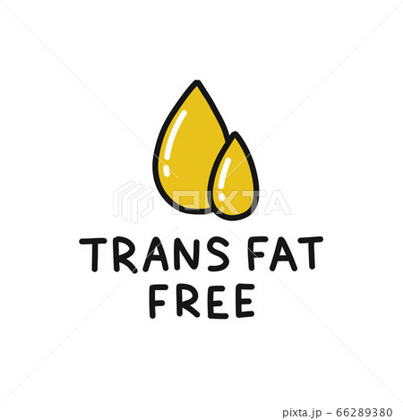 trans fat free symbol doodle icon, vector 66289380
