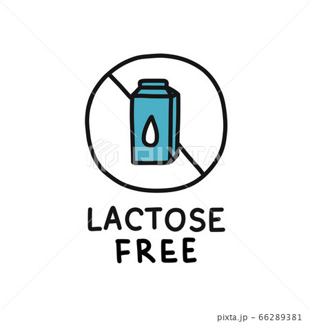 lactose free symbol doodle icon, vector 66289381