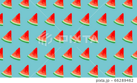 スイカのパターン背景　ターコイズ 66289462