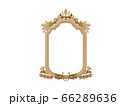 Golden vintage frame. Isolate mirror. Design retro element. physical realistic reflection . 66289636