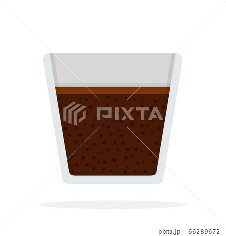 Espresso in a glass vector icon flat isolated 66289672