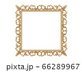 Golden vintage frame. Isolate mirror. Design retro element. physical realistic reflection . 66289967