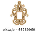 Golden vintage frame. Isolate mirror. Design retro element. physical realistic reflection . 66289969