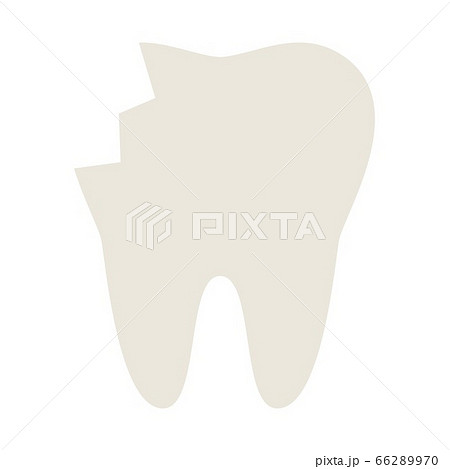 Broken molar vector icon flat isolated 66289970