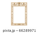 Golden vintage frame. Isolate mirror. Design retro element. physical realistic reflection . 66289971