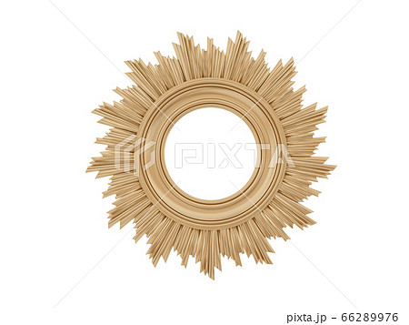 Golden vintage frame. Isolate mirror. Design retro element. physical realistic reflection . Golden vintage frame. Isolate mirror. Design retro element. physical realistic reflection . 66289976