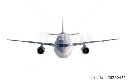 Passenger airbus a321 flying in the clouds. 3d rendering 66290472