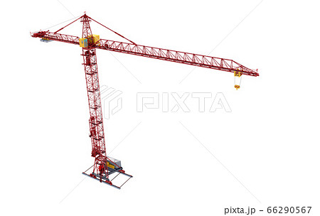 Building crane isolated on white background. Construction. 3d rendering 66290567