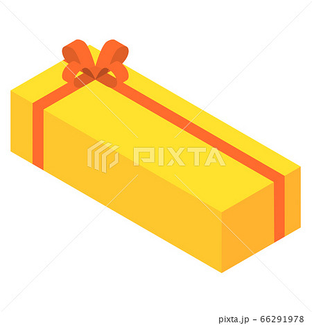 プレゼント 黄色とオレンジのギフトボックスのイラスト素材