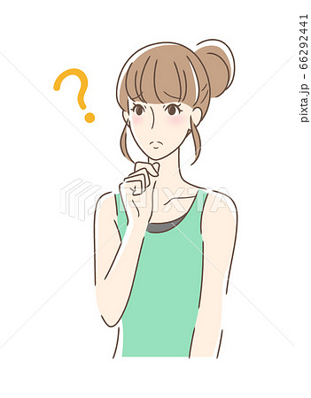 不安・疑問・悩みを感じる女性 66292441