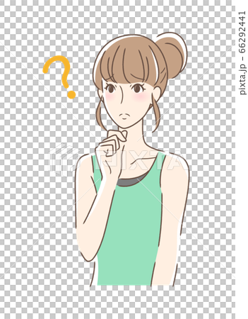 不安・疑問・悩みを感じる女性 66292441