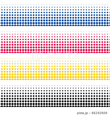 線のハーフトーン素材セット ４色のイラスト素材