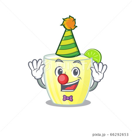 smiley clown daiquiri cocktail cartoon character design concept 66292653