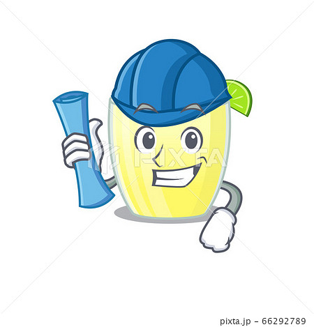 caricature picture of daiquiri cocktail Architect with blue prints caricature picture of daiquiri cocktail Architect with blue prints 66292789