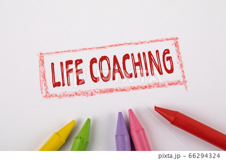 LIFE COACHING concept. Text on a white page LIFE COACHING concept. Text on a white page 66294324