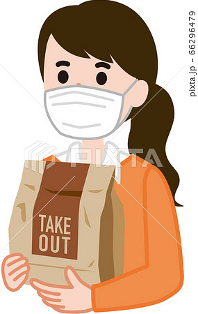 テイクアウトする女性 66296479