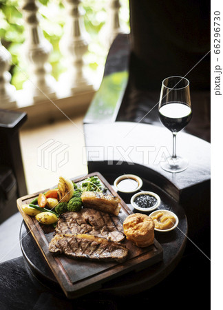 sunday roast beef traditional british meal set on 66296730