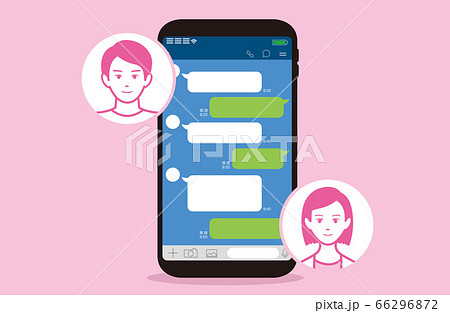Chat app vector illustration smartphone 66296872