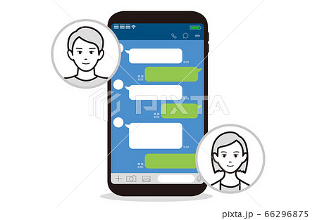 Chat app vector illustration smartphone 66296875