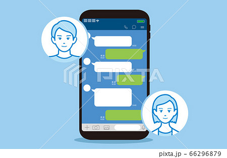 Chat app vector illustration smartphone 66296879