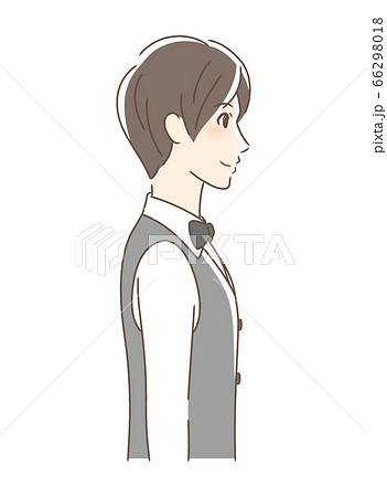 Side Profile Of A Smiling Man Stock Illustration