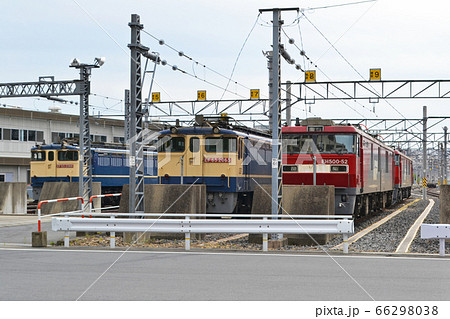 隅田川貨物駅に留置してある電気機関車　荒川区南千住にて 66298038