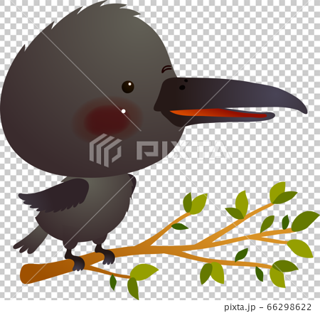 Illustration Of A Crow Sitting Sideways On A Stock Illustration