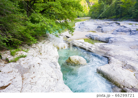 Amazing aerial view of the Serio river 66299721