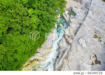 Awesome drone view of the Serio river 66299728